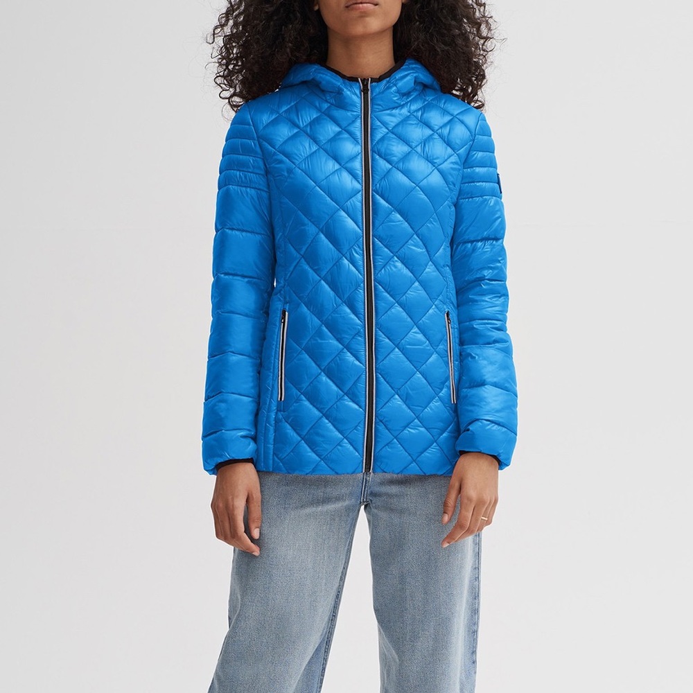 NOIZE Stella Hooded Quilted Lightweight Puffer